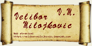 Velibor Milojković vizit kartica